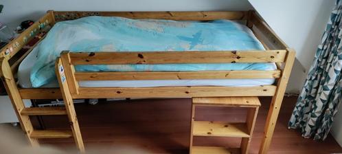 Halfhoogslaper grenen hout, Kinderen en Baby's, Kinderkamer | Stapelbedden en Hoogslapers, Gebruikt, Halfhoogslaper, Ophalen