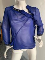 Atos lombardini tule blouse. It 40, Kleding | Dames, Blouses en Tunieken, Paars, Ophalen of Verzenden, Zo goed als nieuw, Atos lombardini