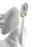 14 Karaat Gouden Oorstekers 0.06 ct Diamant 'Slapende Zwaan', -, -, Ophalen of Verzenden, Zo goed als nieuw