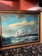 Schilderij: Zeilschip op zee, Antiek en Kunst, Kunst | Schilderijen | Klassiek, Ophalen
