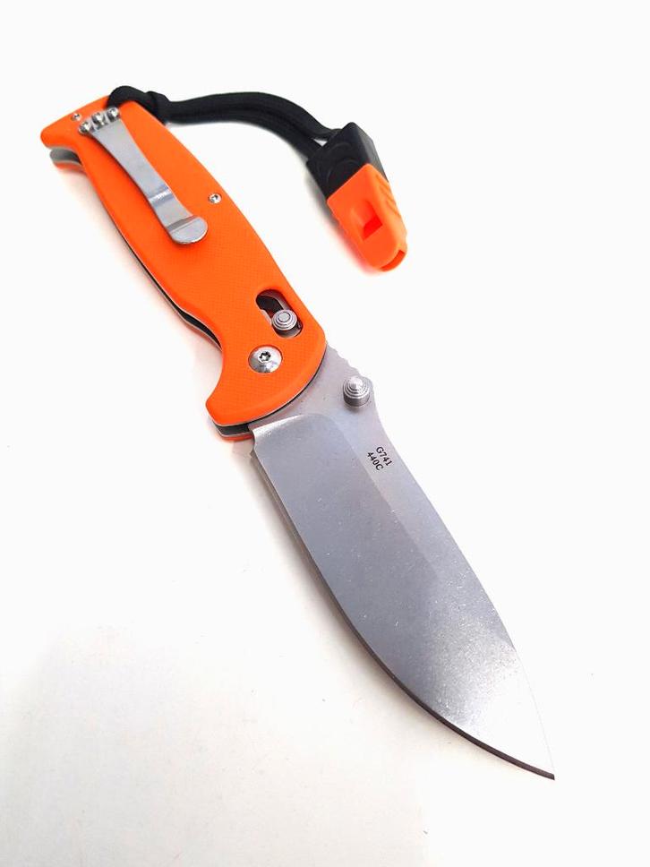 Ganzo G7412 Whistle oranje Outdoor Sport Zakmes, Caravans en Kamperen, Kampeergereedschap, Nieuw, Ophalen of Verzenden