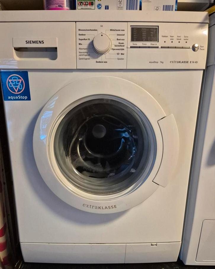 Siemens Extraklasse Wasmachine - WM14E491NL, Witgoed en Apparatuur, Wasmachines, Gebruikt, Voorlader, 6 tot 8 kg, 85 tot 90 cm