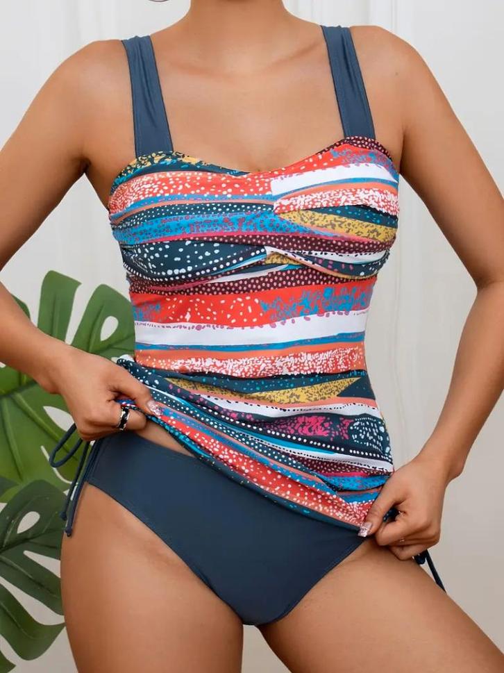 Tankini blauw gestreept 38 40 42 44 46 bikini badpak, Kleding | Dames, Badmode en Zwemkleding, Nieuw, Bikini, Blauw, Ophalen of Verzenden