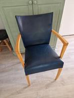 Eetkamerstoel montis/leolux, Huis en Inrichting, Stoelen, Ophalen, Gebruikt, Blauw, Leer
