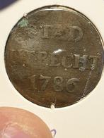 Utrecht, duit 1786 nr.2 (01), Postzegels en Munten, Munten | Nederland, Ophalen of Verzenden, Vóór koninkrijk, Overige waardes