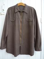 Taupekleurige blouse met rits, maat 46, Ophalen of Verzenden, Bruin, Zo goed als nieuw, Maat 46/48 (XL) of groter