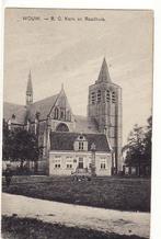 Wouw (NBr) R.C. Kerk en Raadhuis - ca. 1920., Verzamelen, Verzenden, 1920 tot 1940, Ongelopen, Noord-Brabant