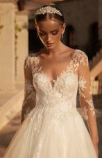 Romantische trouwjurk met lange kanten mouwen, Ophalen, Nieuw, Wit, Trouwjurk