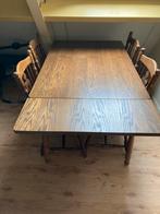 Eethoek met uitschuifbare tafel met 4 stoelen, Huis en Inrichting, Ophalen, Gebruikt, 4 tot 6 stoelen