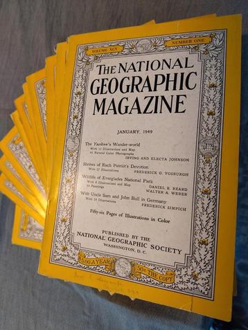 National Geographic Magazine jaargang 1947, 1948 en 1949 beschikbaar voor biedingen