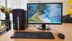 Desktop computer met Windows 10 en prachtige 24 " monitor, Gebruikt, HDD, 2 tot 3 Ghz, Met monitor