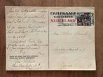 NL 1945 BRIEFKAART NED. INDIË M RODE OVERDRUK GEBR. IN NL, Ophalen of Verzenden, Briefkaart