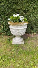 Witte stenen bloempot tuinvazen set, Tuin en Terras, Tuinvazen, Ophalen, Gebruikt