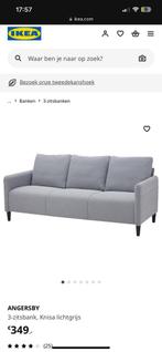 Bank 3 zitplekken lichtgrijs angersby ikea, Ophalen of Verzenden, Zo goed als nieuw