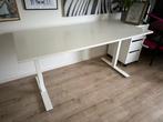 Ikea Office Desk Trotten 160x80 white, Huis en Inrichting, In hoogte verstelbaar, Gebruikt, Ophalen, Bureau