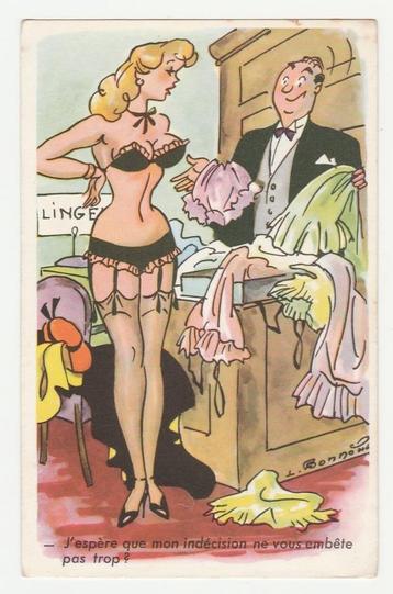 Dame koopt lingerie.  Illustrateurs.   beschikbaar voor biedingen