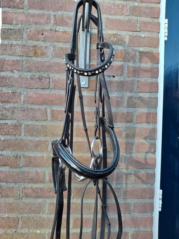 Hoofdstel Première zwart als nieuw, Dieren en Toebehoren, Paarden en Pony's | Hoofdstellen en Tuigage, Zo goed als nieuw, Ophalen