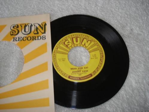 Johnny Cash   Sun  Mean Eyed Cat   latere persing, Cd's en Dvd's, Vinyl Singles, Zo goed als nieuw, Single, Country en Western