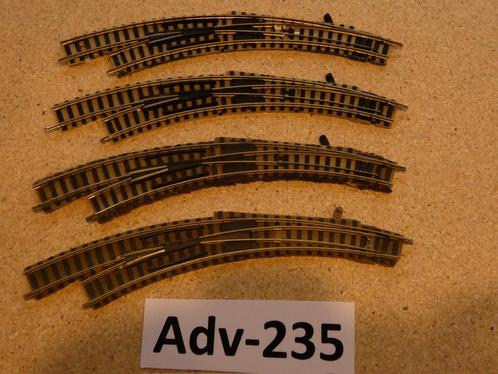 Adv-235 N Spoor Gebogen Wissels Links 9174 van Fleischmann, Hobby en Vrije tijd, Modeltreinen | N-Spoor, Gebruikt, Rails, Gelijkstroom