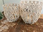 Set van 2 Macramé Manden, Gebruikt, Mand, Rond, Ophalen of Verzenden