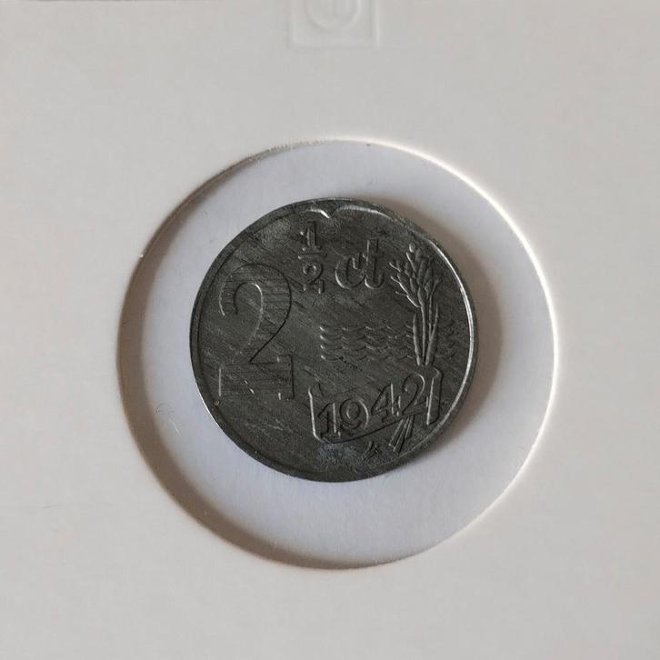 Prachtige Replica 2 1/2 Cent 1942 (Zink) - WOII, Postzegels en Munten, Munten | Nederland, Losse munt, Ophalen of Verzenden