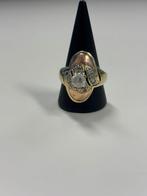 14K Gouden Ring met Zirkonia – 8,1g – Uniek Design, Sieraden, Tassen en Uiterlijk, Ringen, Ophalen of Verzenden, Espoortstraat 7 Enschede