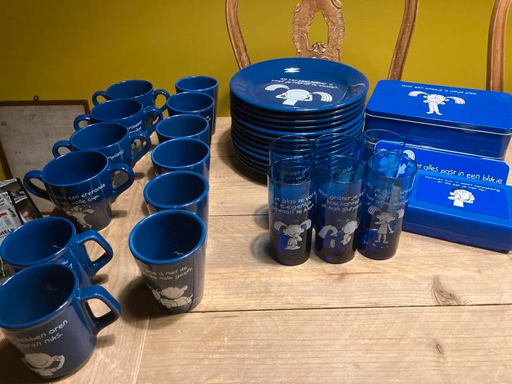 Blueband Servies, Huis en Inrichting, Keuken | Servies, Gebruikt, Compleet servies, Overige stijlen, Aardewerk, Ophalen