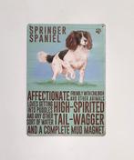 Springer Spaniel hond eigenschappen reclamebord van metaal, Info@deconoord.nl, Deco Noord, Nieuw, Ophalen of Verzenden