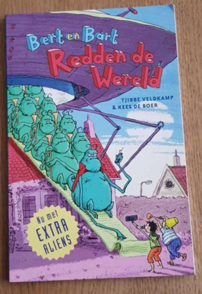 Tjibbe Veldkamp - Bert en Bart redden de wereld, Boeken, Kinderboeken | Jeugd | onder 10 jaar, Gelezen, Fictie algemeen, Ophalen of Verzenden