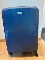Grote blauwe Samsonite koffer - 66cm, Gebruikt, Hard kunststof, 35 tot 45 cm, Wieltjes