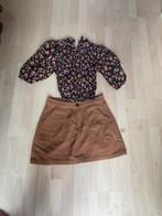 Leuk setje maat s ribrokje fluwelen rokje bruin, Kleding | Dames, Ophalen of Verzenden