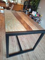 Eetkamertafel eettafel 140x80 cm industrieel, Huis en Inrichting, Tafels | Eettafels, Ophalen, Gebruikt, Rechthoekig, 50 tot 100 cm