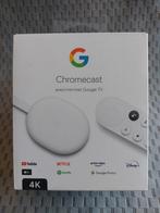 Google Chromecast 4K met Google TV, Audio, Tv en Foto, Mediaspelers, Ophalen of Verzenden, Zo goed als nieuw