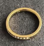 Swarovski ring kleur geelgoud. Maat 55 / 17, Overige materialen, Gebruikt, Ophalen of Verzenden, 17 tot 18