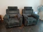 Relaxbank met 2 relaxfauteuils, Ophalen, Gebruikt, 75 tot 100 cm, Modern
