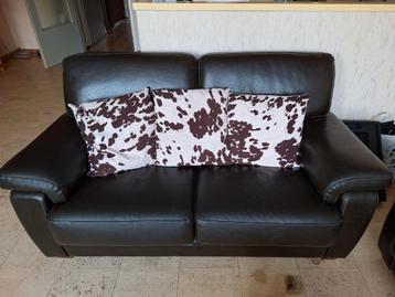 1 Lederen Tweezitsbank beschikbaar voor biedingen