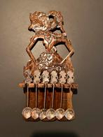 Wajang theelepelrekje, Indonesië 1948 + 12 zilveren lepels, Antiek en Kunst, Kunst | Niet-Westerse kunst, Ophalen of Verzenden