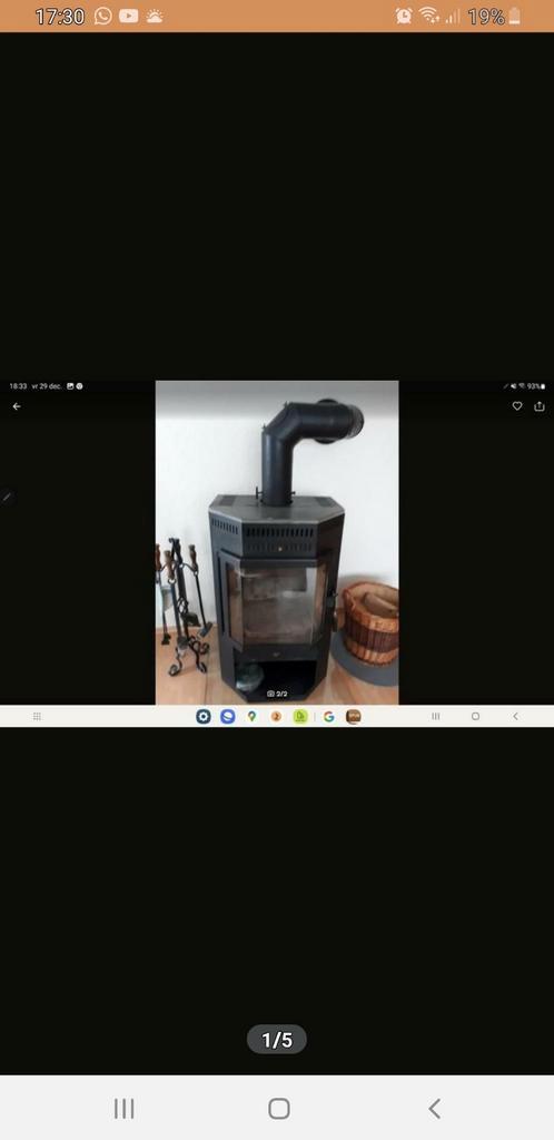 Speksteen Kachel 9kW - Gereviseerd, Huis en Inrichting, Kachels, Gebruikt, Vrijstaand, Houtkachel, Hout, Ophalen