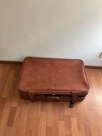 Vintage Leren Koffer, Ophalen, Gebruikt, 50 tot 60 cm, Slot