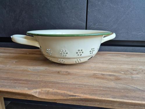 Emaille vergiet Crème, Antiek en Kunst, Antiek | Emaille, Ophalen of Verzenden