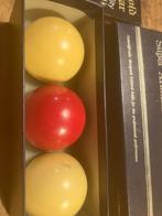 Biljartballen plus krijt, Ophalen of Verzenden, Zo goed als nieuw, Keu of Ballen