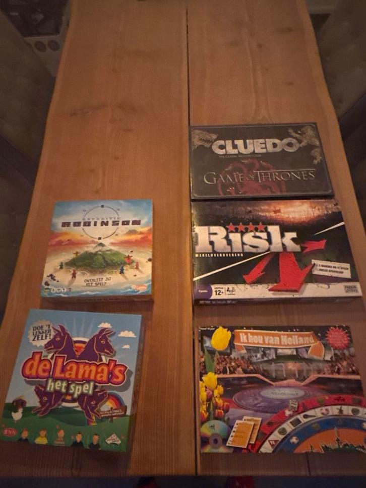 Bordspellen Collectie: Robinson, Lama's, Cluedo GOT etc., Hobby en Vrije tijd, Gezelschapsspellen | Bordspellen, Zo goed als nieuw