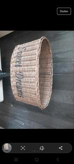 2 rotan lampenkappen ovaal, Ophalen of Verzenden, Zo goed als nieuw, Ovaal, Minder dan 25 cm