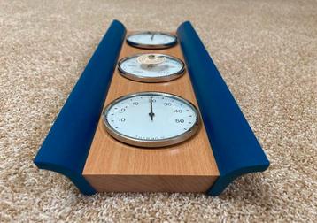 Nieuw - Retro weerstation met blauwe opstaande randen beschikbaar voor biedingen