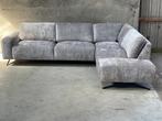 !!LEEGVERKOOP!! Hoekbank velours stof / sleepoot NIEUW