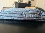 Grijs metallic kleed/sprei, Gebruikt, Overige typen, Tweepersoons, Ophalen of Verzenden