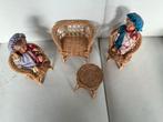 Rieten Poppenmeubels met Popjes, Ophalen of Verzenden, Zo goed als nieuw, Toebehoren