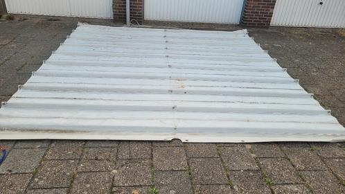PVC Harmonica terrasoverkapping met buisliggers en haken, Tuin en Terras, Overkappingen, Gebruikt, Veranda, Ophalen