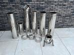 Dubbelwandige rvs pijpen, Doe-het-zelf en Verbouw, Buizen en Afvoer, Ophalen, Gebruikt, 4 tot 6 meter, Rvs