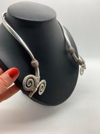 X951 Prachtige zilveren spang rammenkoppen, Ophalen of Verzenden, Zilver, Ketting